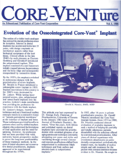    CORE-VENTure
                        Newsletter 1986