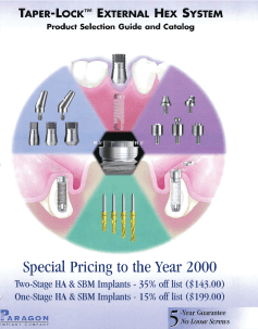 Taper Lock External Hex System Product Guide and Catalog